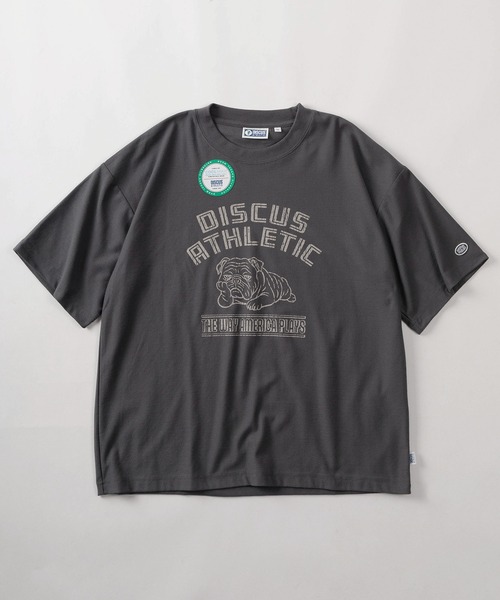 DISCUS(ディスカス)の「【71】【DISCUS/ディスカス】DOG&FOOD 梨地 クールマックス プリントTシャツ/ワンポイント刺繍/リンガーT(Tシャツ/カットソー・メンズ・チャコールグレー/ホワイト系その他2/グレー系その他/ブルー/ブルー系その他/ホワイト系その他3/ホワイト系その他/ホワイト・L/M/XL)」の15枚目の写真