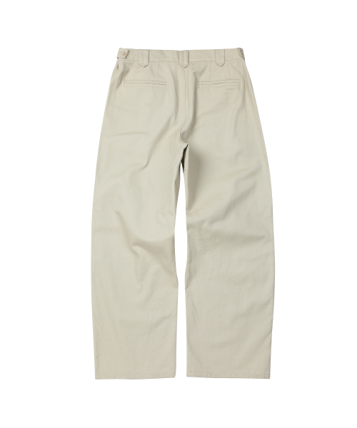 SECONDMONO（セカンドモノローグ）の「Semi Wide Twill Cotton Chino Pants [BEIGE]_SEPT051BEIGE（その他パンツ・レディース・その他・28/30/32/34）」の3枚目の写真