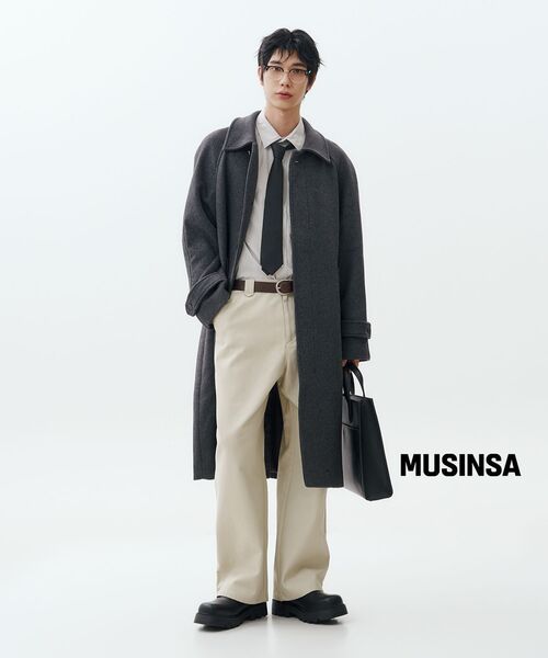 SECONDMONO（セカンドモノローグ）の「Semi Wide Twill Cotton Chino Pants [BEIGE]_SEPT051BEIGE（その他パンツ・レディース・その他・28/30/32/34）」の6枚目の写真