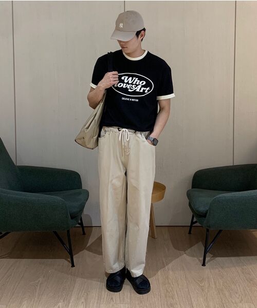 SECONDMONO（セカンドモノローグ）の「Semi Wide Twill Cotton Chino Pants [BEIGE]_SEPT051BEIGE（その他パンツ・レディース・その他・28/30/32/34）」の14枚目の写真