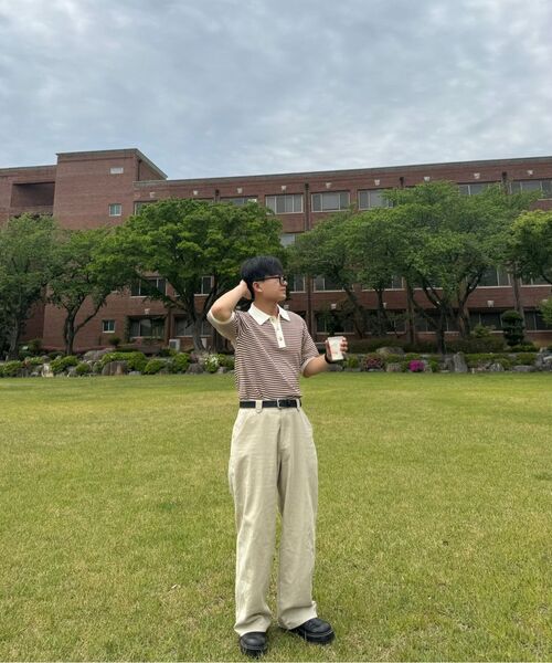 SECONDMONO（セカンドモノローグ）の「Semi Wide Twill Cotton Chino Pants [BEIGE]_SEPT051BEIGE（その他パンツ・レディース・その他・28/30/32/34）」の16枚目の写真