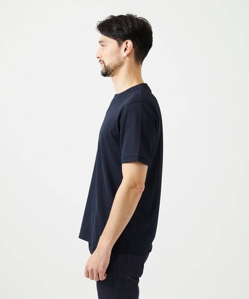 MICHEL KLEIN HOMME   （ミッシェルクランオム）の「《日本製》キーネック半袖カットソー（Tシャツ/カットソー・メンズ・ホワイト/ブラック/ネイビー・MEDIUM/LARGE/X-LARGE）」の14枚目の写真