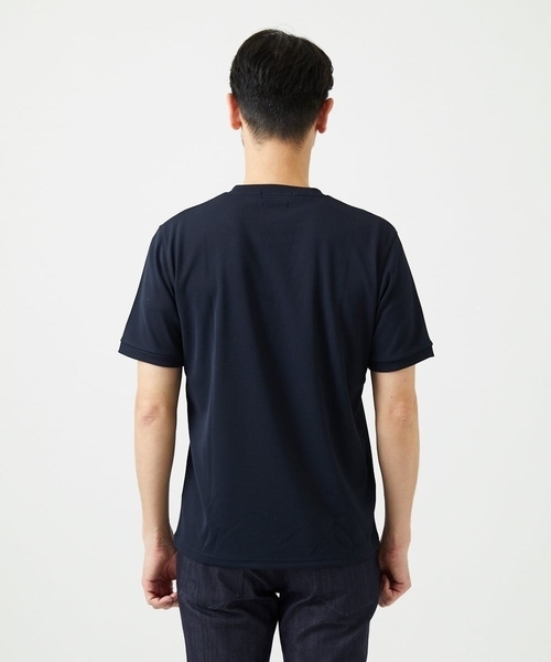 MICHEL KLEIN HOMME   （ミッシェルクランオム）の「《日本製》キーネック半袖カットソー（Tシャツ/カットソー・メンズ・ホワイト/ブラック/ネイビー・MEDIUM/LARGE/X-LARGE）」の13枚目の写真