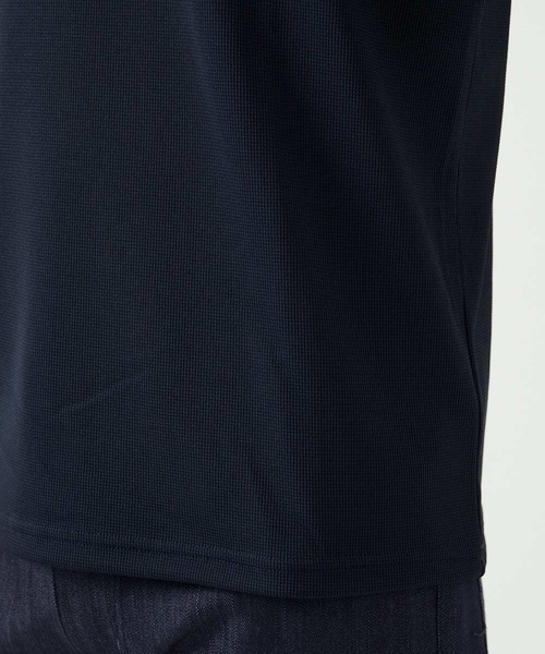 MICHEL KLEIN HOMME   （ミッシェルクランオム）の「《日本製》キーネック半袖カットソー（Tシャツ/カットソー・メンズ・ホワイト/ブラック/ネイビー・MEDIUM/LARGE/X-LARGE）」の9枚目の写真