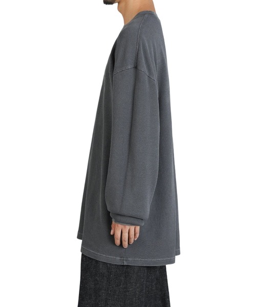 Carhartt WIP（カーハートダブリューアイピー）の「Carhartt WIP / カーハート ワークインプログレス：L/S VISTA WAFFLE T-SHIRT：I035304[WAX]（Tシャツ/カットソー・メンズ・ブラック/ホワイト系その他・M/S/L）」の3枚目の写真