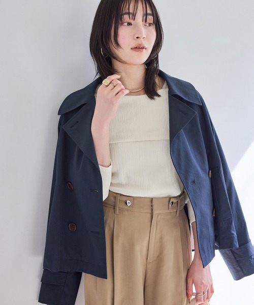 VIS（ビス）の「ジャガードオフショルプルオーバー/イージーケア（Tシャツ/カットソー・レディース・キナリ/ブラウン/ブラック・FREE）」の21枚目の写真