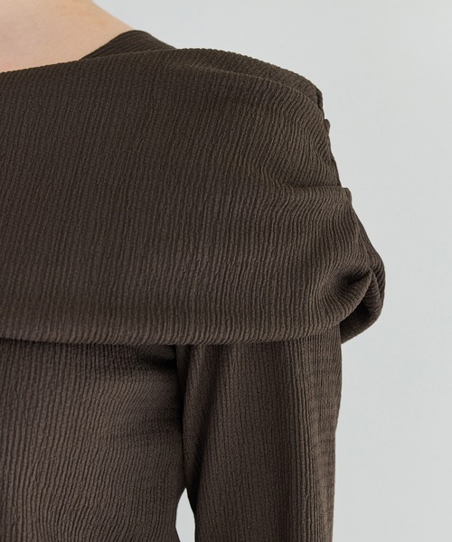 VIS（ビス）の「ジャガードオフショルプルオーバー/イージーケア（Tシャツ/カットソー・レディース・キナリ/ブラウン/ブラック・FREE）」の19枚目の写真
