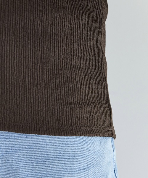 VIS（ビス）の「ジャガードオフショルプルオーバー/イージーケア（Tシャツ/カットソー・レディース・キナリ/ブラウン/ブラック・FREE）」の9枚目の写真