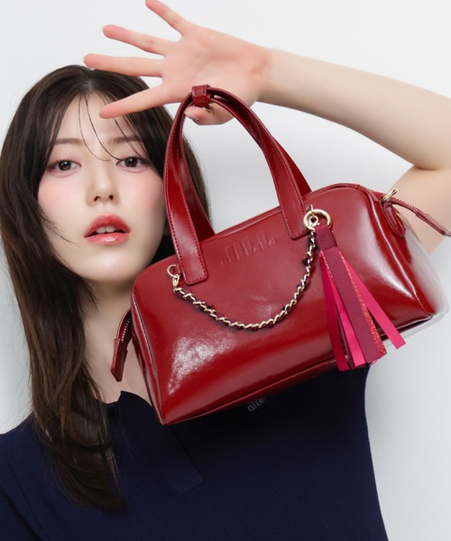 JILL by JILL STUART（ジルバイジルスチュアート）の「【WEB限定カラーあり】チャーム付きミニボストン（ボストンバッグ・レディース・ホワイト/レッド/ブラック/ブルー・FREE）」の5枚目の写真
