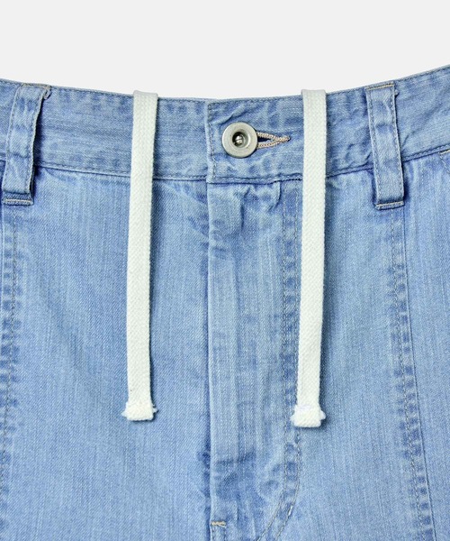 SEAGREEN（シーグリーン）の「SEAGREEN(シーグリーン) SUMMER DENIM LOOSE PANTS（デニムパンツ・メンズ・ネイビー/ライトブルー・3/4/2）」の4枚目の写真