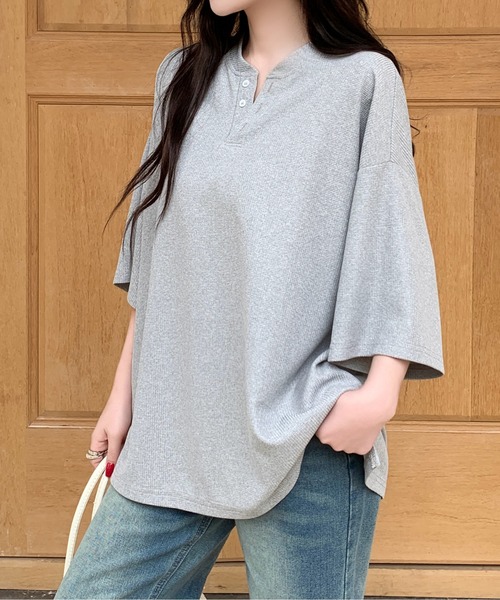 by LEGNA(バイレグナ)の「ヘンリーネックワッフルT(Tシャツ/カットソー・レディース・ホワイト/ブラック/グレー/アイボリー・FREE)」の22枚目の写真