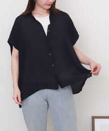 R/Tスラブ タンク付きドルマンシアー半袖ブラウス