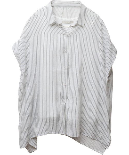 libelle more（リベル モア）の「R/Tスラブ タンク付きドルマンシアー半袖ブラウス（シャツ/ブラウス・レディース・セージグリーン/オフホワイト/ブルー系その他/ネイビー/イエロー/ホワイト系その他・M/L）」の22枚目の写真