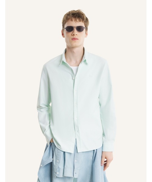 Maison Kitsune(メゾンキツネ)の「PROFILE FOX CASUAL SHIRT(シャツ/ブラウス・メンズ・ミント/ライトブルー・S/M/L)」の8枚目の写真