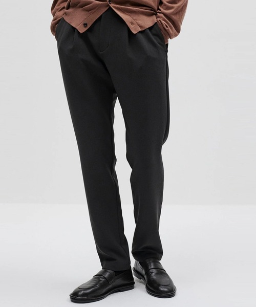 ATTACHMENT（アタッチメント）の「【ATTACHMENT/アタッチメント】PE STRETCH DOUBLE CLOTH REGULAR FIT EASY TROUSERS（スラックス・メンズ・ブラック/ダークブラウン・1/2/3）」の3枚目の写真