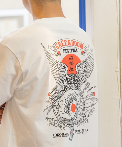 GREENROOM(グリーンルーム)の「【GREENROOM FESTIVAL / グリーンルーム フェスティバル】遊鷹 × GREENROOM FESTIVAL 26 TEE(Tシャツ/カットソー・メンズ・ホワイト・X-LARGE/LARGE/MEDIUM)」の6枚目の写真