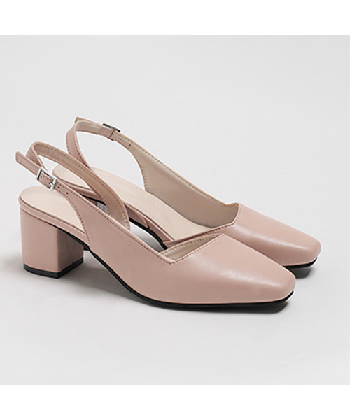 CHAAKAN(チャカン靴)の「セレナーデミドルヒールスリングバック (4カラー) SBLTS1h108 (6cm)(サンダル・レディース・ブラック/アイボリー/ピンクベージュ/レモンイエロー・22.5cm/23cm/23.5cm/24cm/24.5cm/25cm)」の4枚目の写真