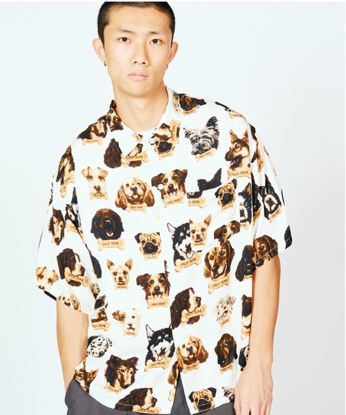 SUNNY  SPORTS（サニースポーツ）の「SUNNY SPORTS サニースポーツ / printed box shirt（シャツ/ブラウス・メンズ・その他2/その他1/ブラック・SMALL/LARGE/MEDIUM）」の5枚目の写真