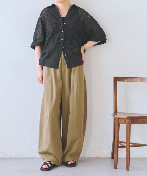 BEARDSLEY(ビアズリー)の「MIXレースシャツ(シャツ/ブラウス・レディース・ホワイト/ブラック・FREE)」の22枚目の写真