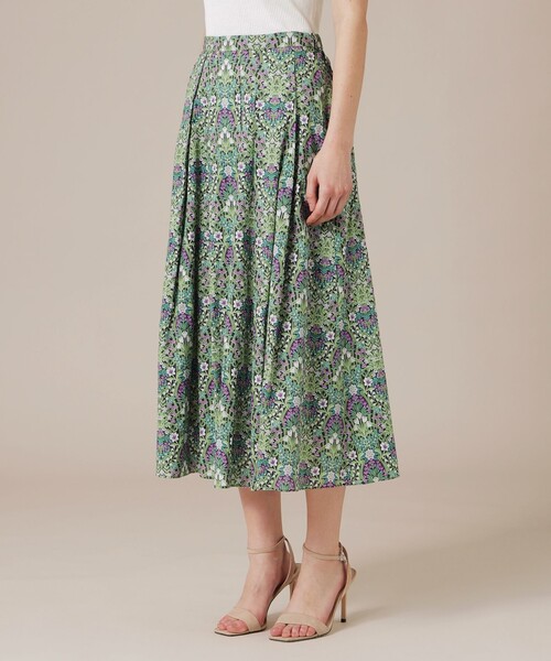 MACKINTOSH LONDON(マッキントッシュ ロンドン)の「ボタニカルウォールプリントスカート(スカート・レディース・ベージュ/ネイビー・36/38)」の8枚目の写真