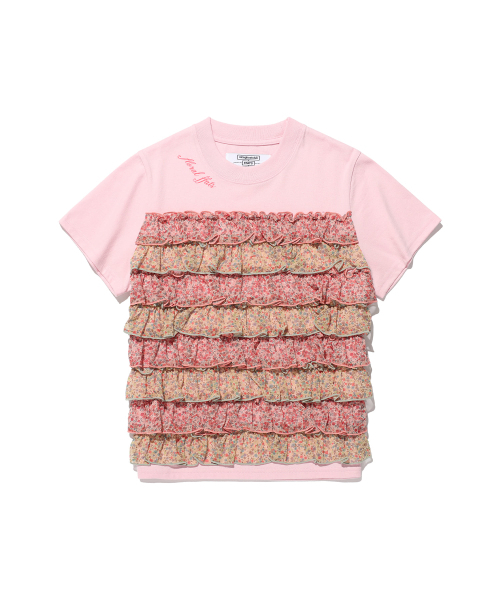 NICE GHOST CLUB(ナイスゴーストクラブ)の「FFATS FLOWER FRILL TEE_PINK(NG2GSUT589A)(Tシャツ/カットソー・レディース・ピンク・F)」の4枚目の写真