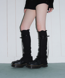 CHERRYQUIRI（チェリーキュリー）の「ribbon tie leg warmer - black（レッグウォーマー）」