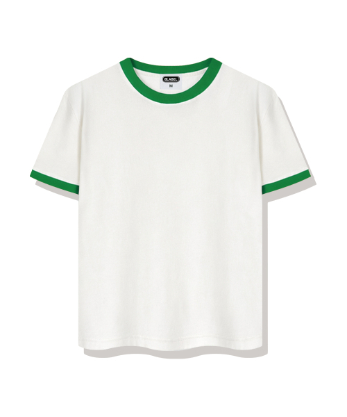 BASIC LABEL（ベーシックラベル）の「Parker Ringer Loose Fit Short-Sleeved T-Shirt 4 Color [BLSE_4001]（Tシャツ/カットソー・レディース・ネイビー/アイボリー系1/アイボリー系2/クリーム・SMALL/MEDIUM/LARGE/X-LARGE）」の7枚目の写真