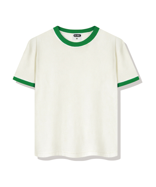 BASIC LABEL（ベーシックラベル）の「Parker Ringer Loose Fit Short-Sleeved T-Shirt 4 Color [BLSE_4001]（Tシャツ/カットソー・レディース・ネイビー/アイボリー系1/アイボリー系2/クリーム・SMALL/MEDIUM/LARGE/X-LARGE）」の8枚目の写真