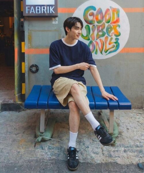 BASIC LABEL（ベーシックラベル）の「Parker Ringer Loose Fit Short-Sleeved T-Shirt 4 Color [BLSE_4001]（Tシャツ/カットソー・レディース・ネイビー/アイボリー系1/アイボリー系2/クリーム・SMALL/MEDIUM/LARGE/X-LARGE）」の11枚目の写真