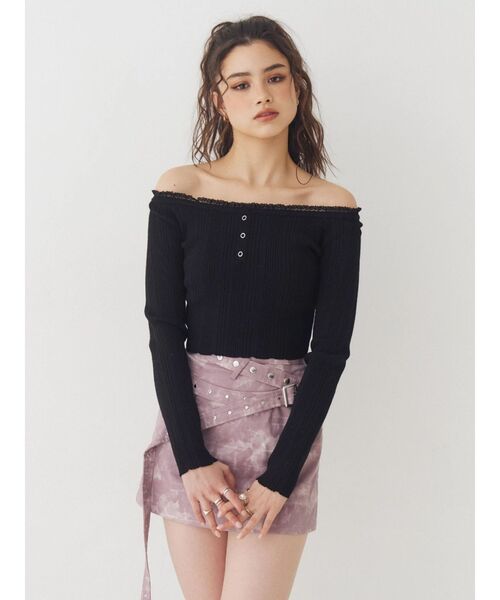 EVRIS（エヴリス）の「ダブルベルトミニスカート（スカート・レディース・ピンク/グレー・MEDIUM/SMALL）」の14枚目の写真