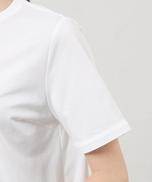 amaca(アマカ)の「【接触冷感・UV対策】Blousey フロントレース プルオーバー(Tシャツ/カットソー・レディース・オフホワイト/グリーン/ダークネイビー・40/38)」の10枚目の写真