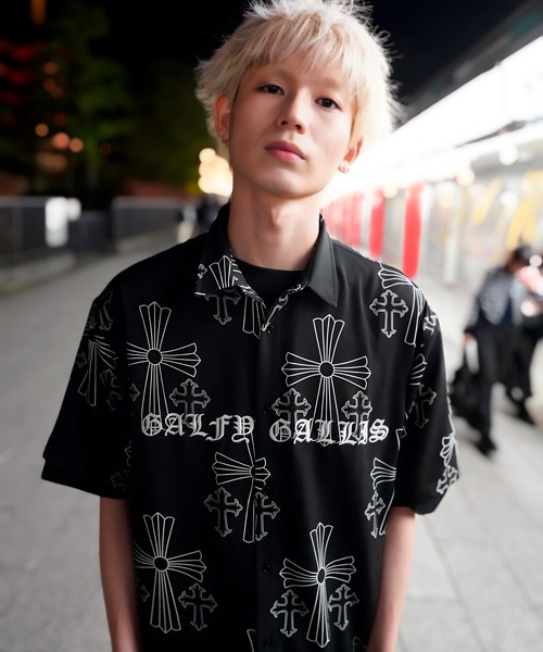 GALFY(ガルフィー)の「【別注】GA×GALFY-別注十字架わんわん柄シャツ(シャツ/ブラウス・メンズ・ホワイト/ブラック・L/XL)」の7枚目の写真