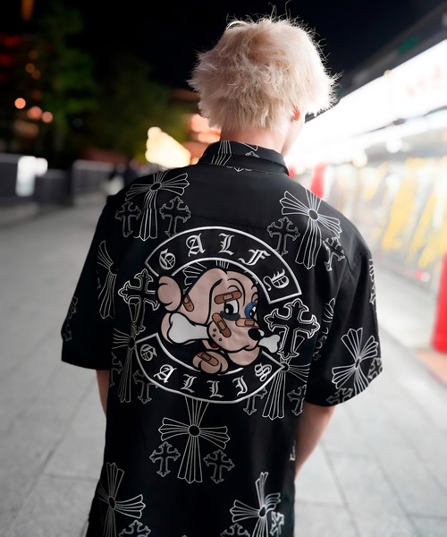 GALFY(ガルフィー)の「【別注】GA×GALFY-別注十字架わんわん柄シャツ(シャツ/ブラウス・メンズ・ホワイト/ブラック・L/XL)」の8枚目の写真