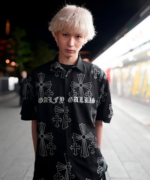 GALFY(ガルフィー)の「【別注】GA×GALFY-別注十字架わんわん柄シャツ(シャツ/ブラウス・メンズ・ホワイト/ブラック・L/XL)」の11枚目の写真