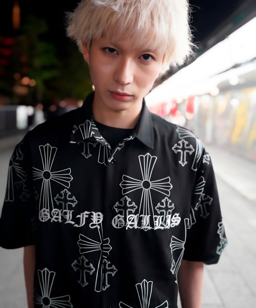 GALFY(ガルフィー)の「【別注】GA×GALFY-別注十字架わんわん柄シャツ(シャツ/ブラウス・メンズ・ホワイト/ブラック・L/XL)」の6枚目の写真