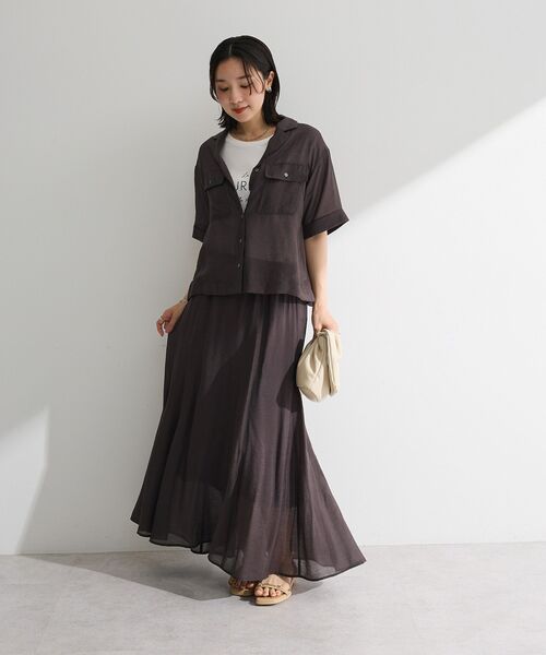 セール】SET2点 シャツスカートセットアップ（セットアップ）｜Green