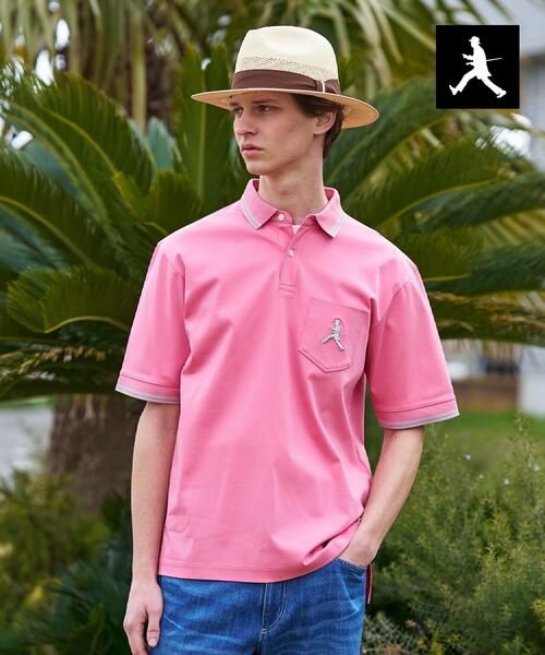 TAKEO KIKUCHI(タケオキクチ)の「【BOWLER HAT LABEL】アイスクリアコットン ボーラーハットウォーカー ポロシャツ(ポロシャツ・メンズ・ピンク系/ホワイト/ブラウン系その他/ブラック/ネイビー・04/03/02)」の5枚目の写真