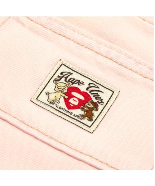 AAPE BY A BATHING APE(エーエイプバイアベイシングエイプ)の「AAPE DENIM SHORTS(デニムパンツ・レディース・ライトピンク・MEDIUM/SMALL/X-SMALL/XX-SMALL)」の4枚目の写真