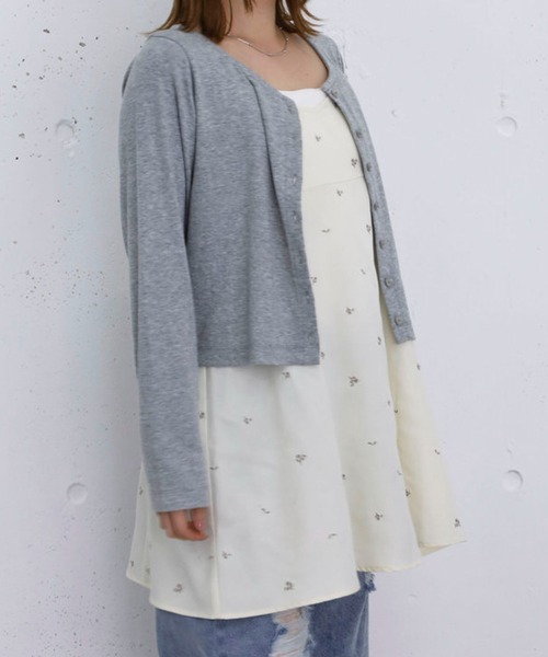 archives(アルシーヴ)の「花柄刺繍ミニキャミOP(ワンピース・レディース・アイボリー/チャコールグレー・MEDIUM)」の18枚目の写真