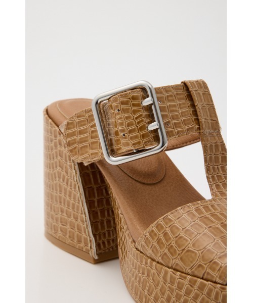 MOUSSY（マウジー）の「CROCO CHUNKY HEEL サンダル（サンダル・レディース・ベージュ/ブラック・MEDIUM/SMALL/LARGE）」の9枚目の写真