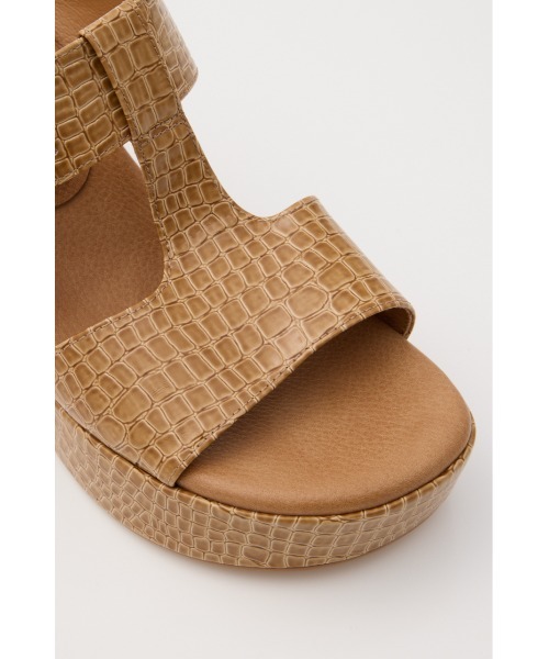 MOUSSY（マウジー）の「CROCO CHUNKY HEEL サンダル（サンダル・レディース・ベージュ/ブラック・MEDIUM/SMALL/LARGE）」の10枚目の写真