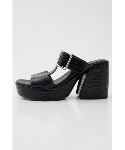 MOUSSY（マウジー）の「CROCO CHUNKY HEEL サンダル（サンダル・レディース・ベージュ/ブラック・MEDIUM/SMALL/LARGE）」の12枚目の写真