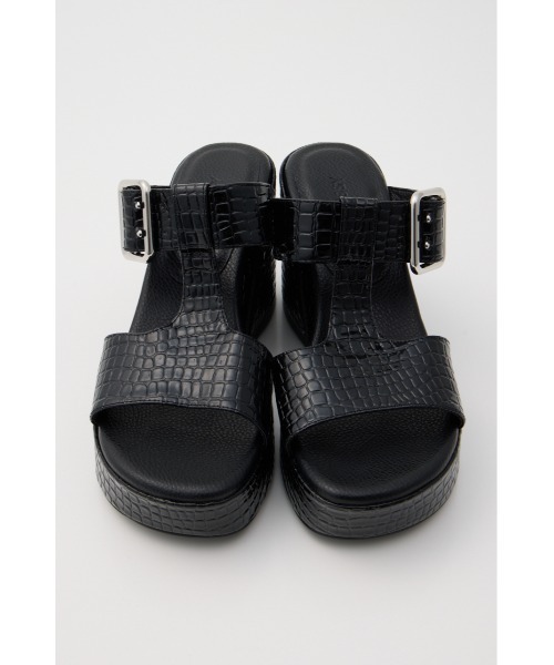 MOUSSY（マウジー）の「CROCO CHUNKY HEEL サンダル（サンダル・レディース・ベージュ/ブラック・MEDIUM/SMALL/LARGE）」の14枚目の写真