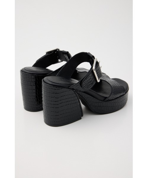 MOUSSY（マウジー）の「CROCO CHUNKY HEEL サンダル（サンダル・レディース・ベージュ/ブラック・MEDIUM/SMALL/LARGE）」の15枚目の写真
