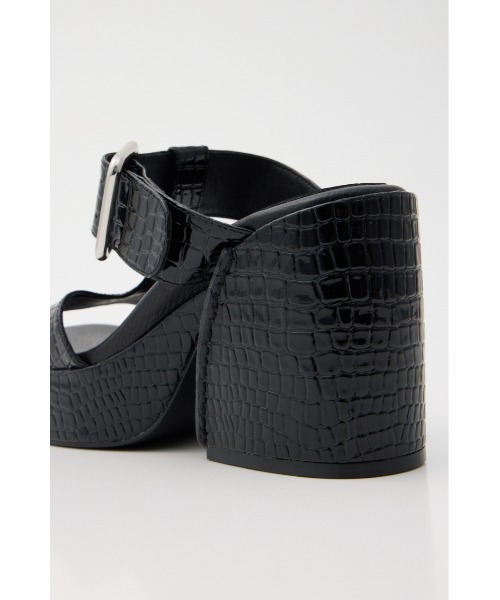 MOUSSY（マウジー）の「CROCO CHUNKY HEEL サンダル（サンダル・レディース・ベージュ/ブラック・MEDIUM/SMALL/LARGE）」の16枚目の写真