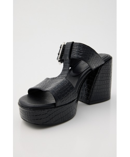 MOUSSY（マウジー）の「CROCO CHUNKY HEEL サンダル（サンダル・レディース・ベージュ/ブラック・MEDIUM/SMALL/LARGE）」の17枚目の写真