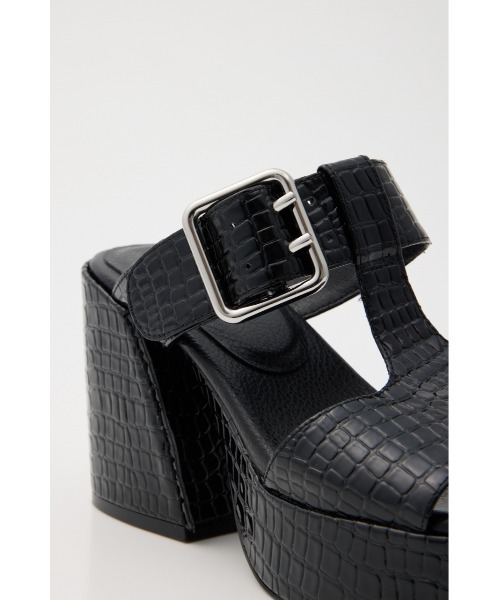 MOUSSY（マウジー）の「CROCO CHUNKY HEEL サンダル（サンダル・レディース・ベージュ/ブラック・MEDIUM/SMALL/LARGE）」の18枚目の写真