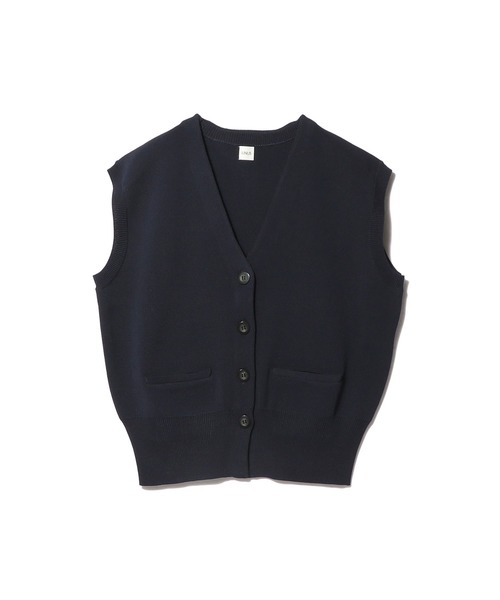 UNUS(ユナス)の「UNUS / Knit Vest(ベスト・レディース・ネイビー/ホワイト・FREE)」の4枚目の写真
