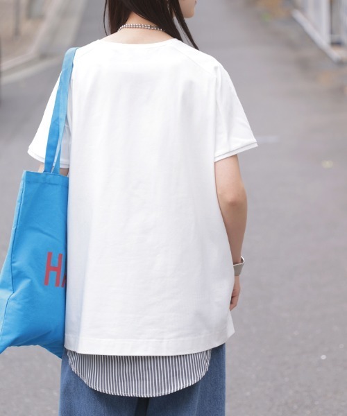 HUG.U(ハグユー)の「体感-3℃級 UVカット / 接触冷感 Tシャツ 「リリクール」(Tシャツ/カットソー・レディース・ブラック/ブルー/ホワイト・FREE)」の9枚目の写真