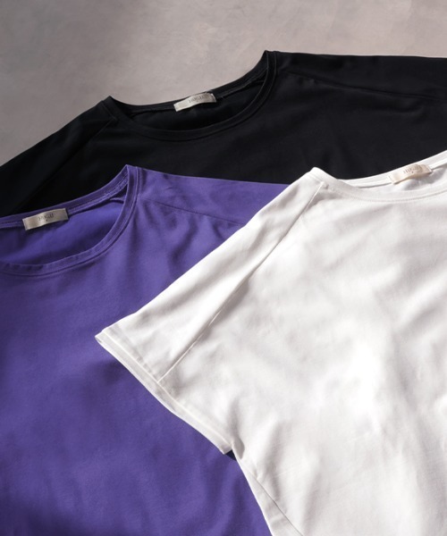 HUG.U(ハグユー)の「体感-3℃級 UVカット / 接触冷感 Tシャツ 「リリクール」(Tシャツ/カットソー・レディース・ブラック/ブルー/ホワイト・FREE)」の17枚目の写真